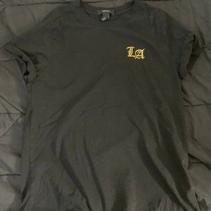 Black Forever 21 Short Sleeve Tee w/ LA logo Large